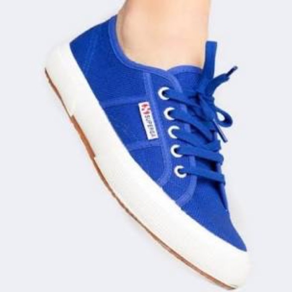 Supera Blue Canvas Sneakers, Size 8